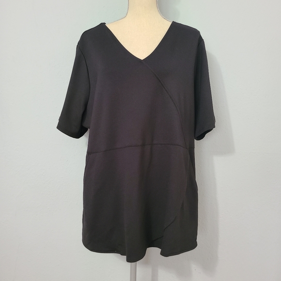 Jaanuu Tops - Jaanuu Women's Tulip Mock-Wrap‎ Scrub Top Size 3X